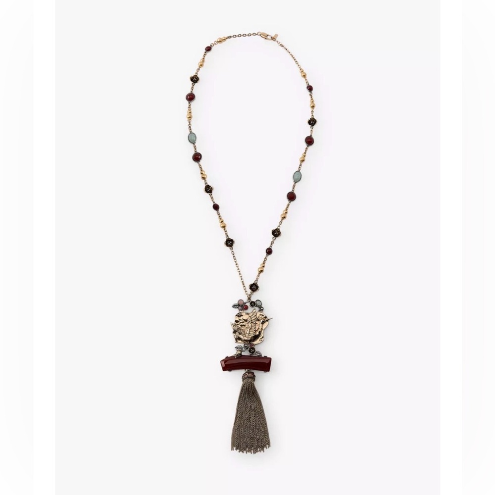 Zara BIRD STONE LINK NECKLACE